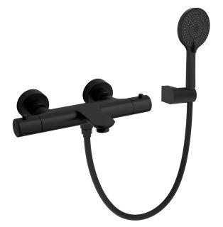 Смеситель для ванны Raiber Graceful RPB-008 с термостатом чёрный матовый